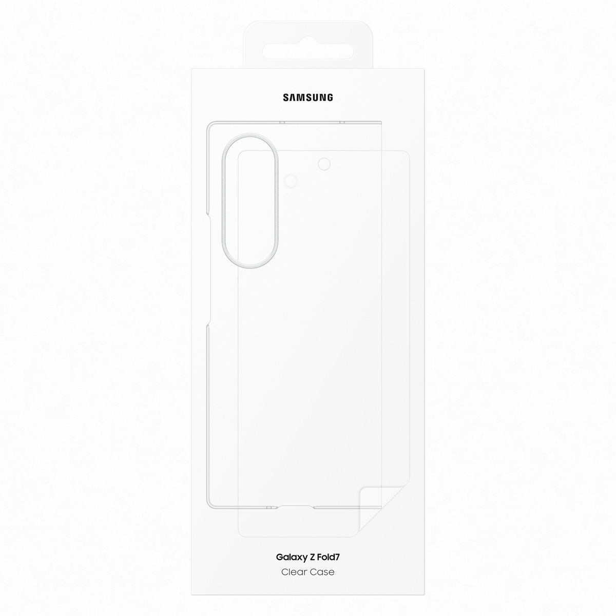 Confezione custodia trasparente Samsung Galaxy Z Fold7.