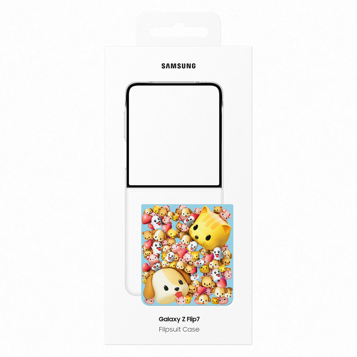 Custodia Samsung Galaxy Z Flip7 con molti animali dei cartoni animati.