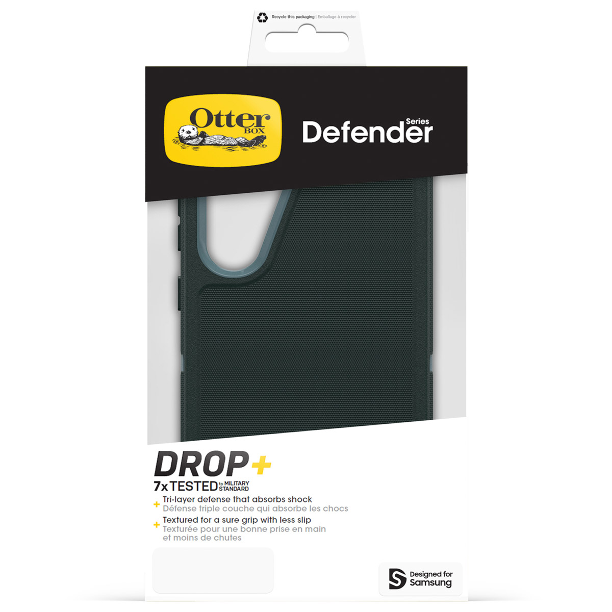 OtterBox Defender hoes voor Samsung, donkergroen, 7x val getest.