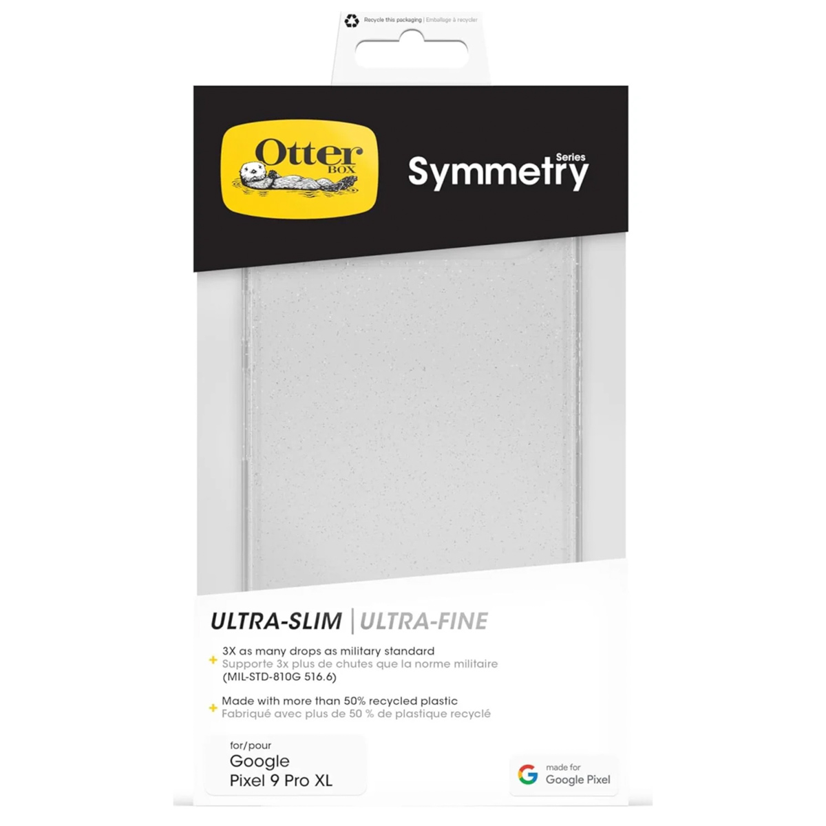 OtterBox Symmetry hoesje voor Google Pixel 9 Pro XL, ultradun, van gerecycled plastic.
