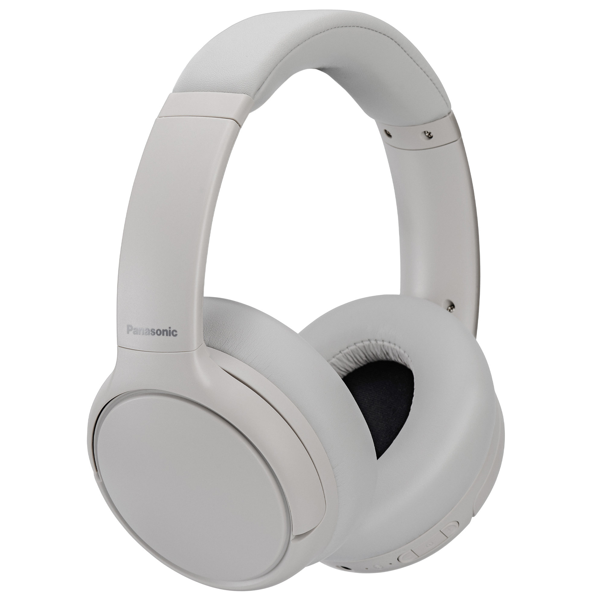 Casque Panasonic gris avec écouteurs rembourrés et bandeau réglable.