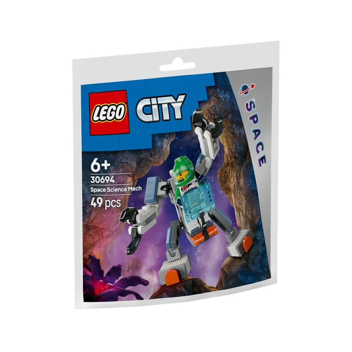 Set LEGO City Space Science Mech avec robot et astronaute.