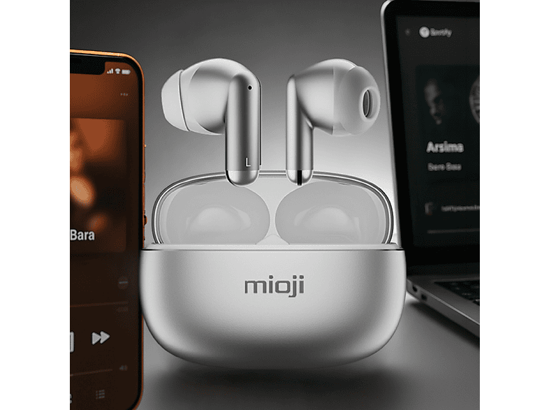 MIOJI Air Buds 3 IOS Android PC Uyumlu Kablosuz Bluetooth Kulaklık Gümüş