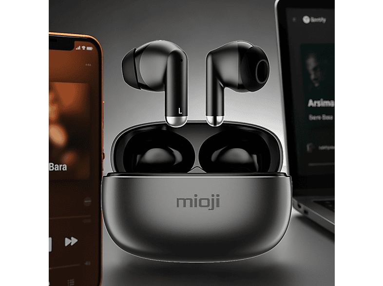 MIOJI Air Buds 3 IOS Android PC Uyumlu Kablosuz Bluetooth Kulaklık Siyah