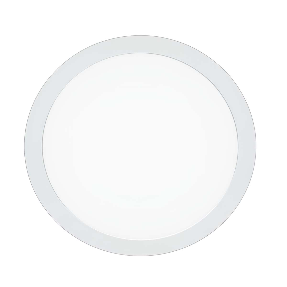 Un círculo blanco con borde gris fino, sobre fondo blanco.