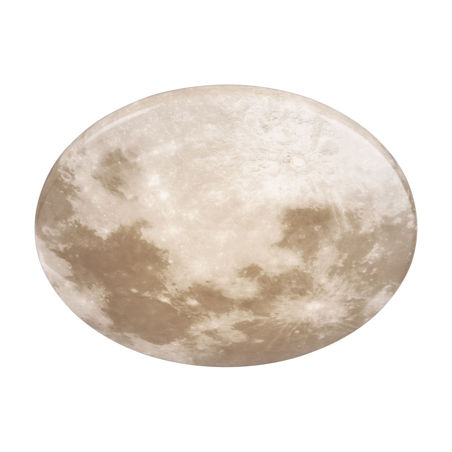 Un primo piano dettagliato della luna, che mostra crateri e pianure.