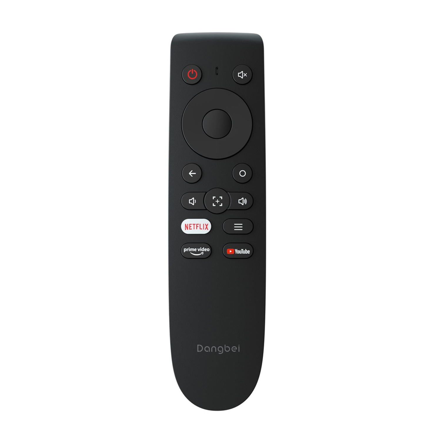 Czarny pilot z przyciskami Netflix, Prime Video i YouTube.