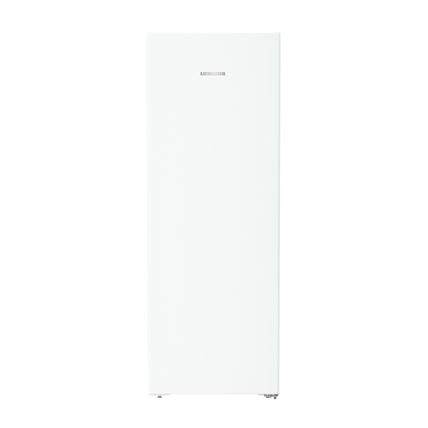 Un refrigerador blanco con el logo de LIEBHERR arriba.