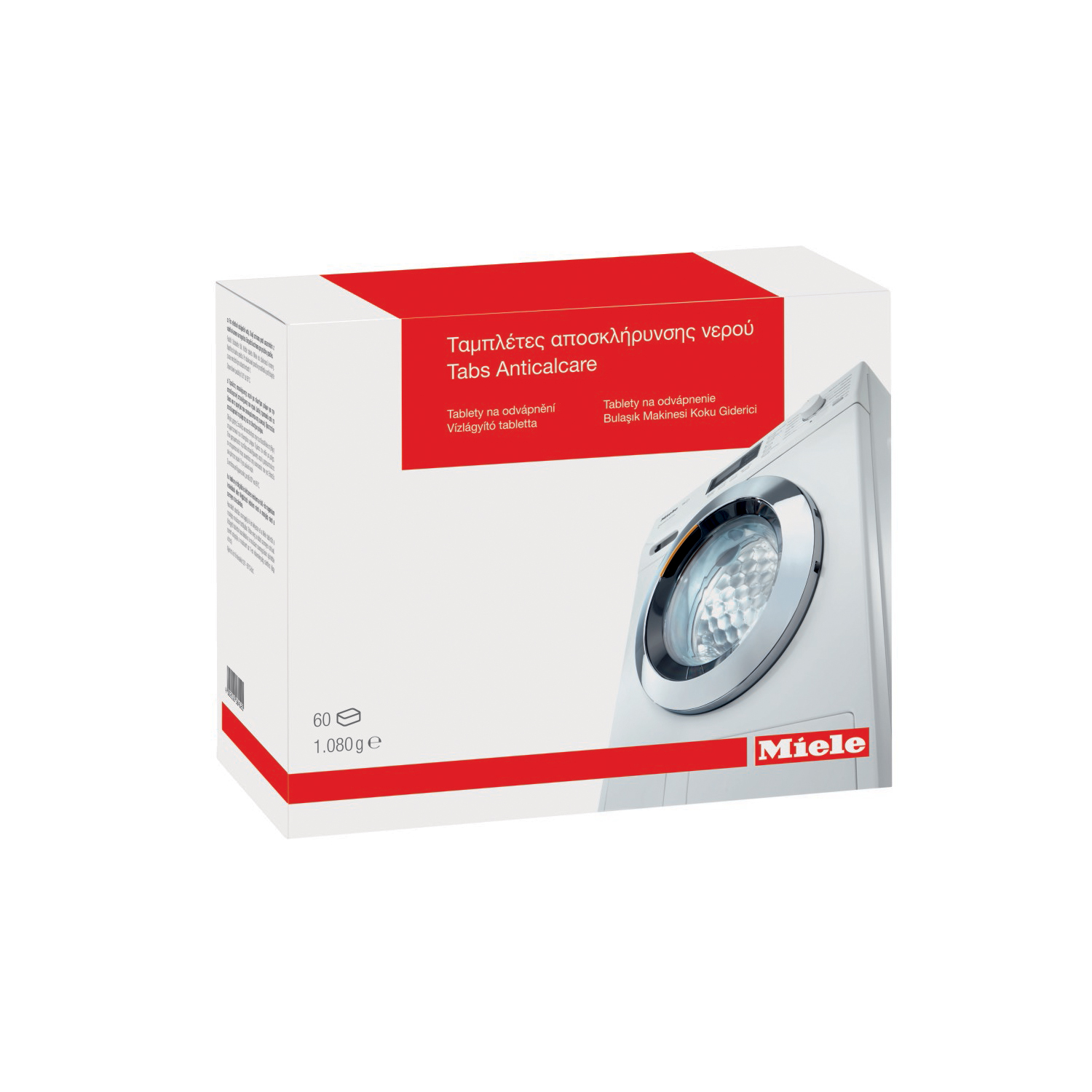 Confezione Miele Tabs Anticalcare con lavatrice. 60 Tabs, 1.080g.