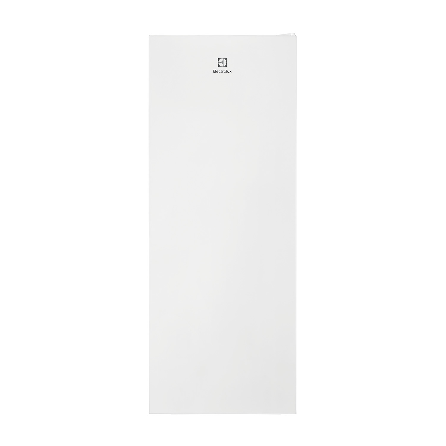 Un refrigerador blanco con el logo de Electrolux arriba a la izquierda.