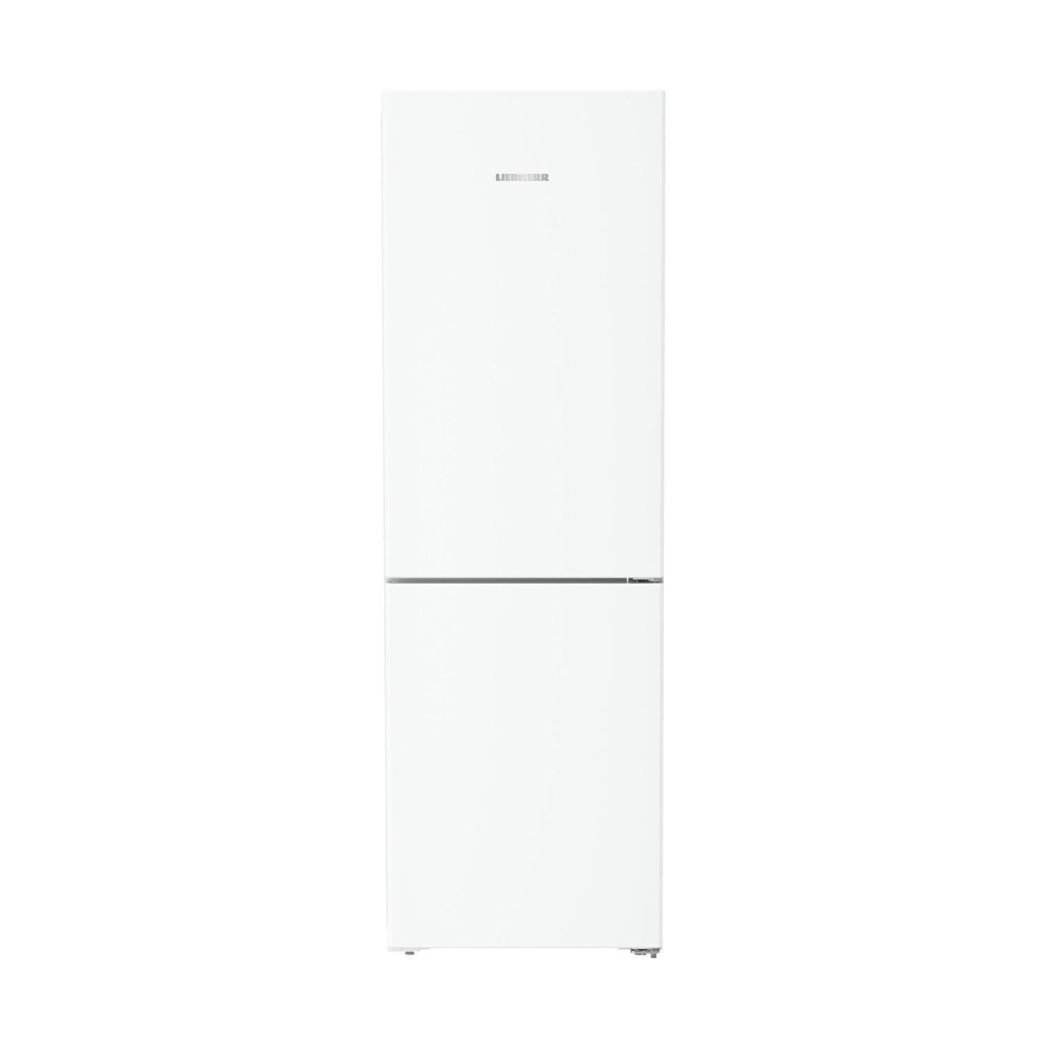 Ein weißer Kühlschrank mit Gefrierfach, schlichtes Design.
