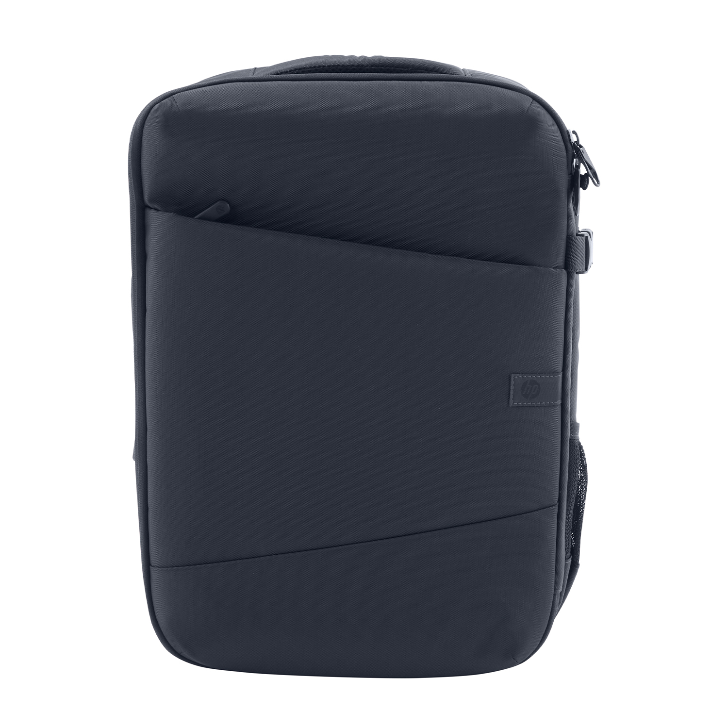 Borsa blu scuro per laptop con tasca con zip e logo HP.
