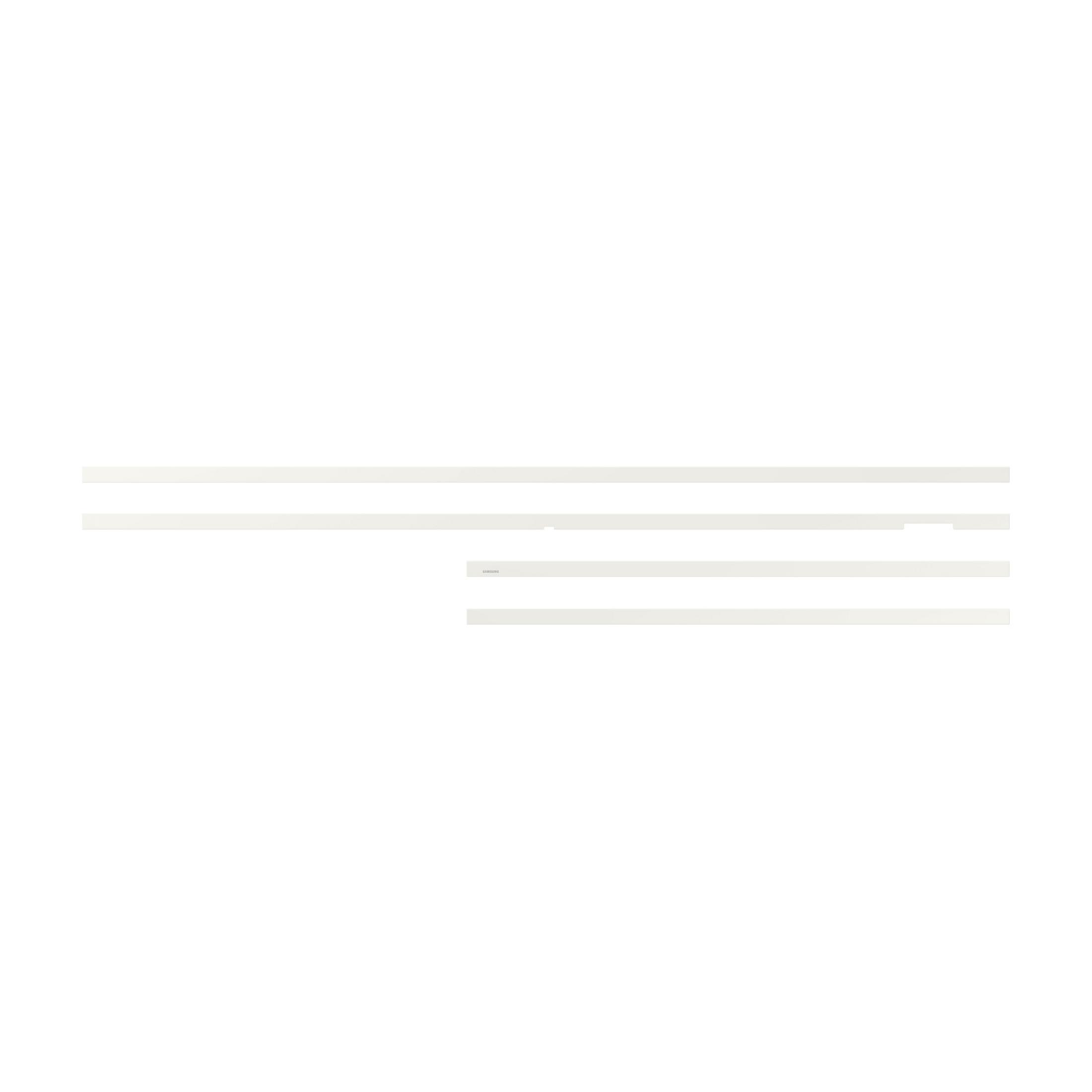 Linee bianche su sfondo bianco, logo Samsung visibile.