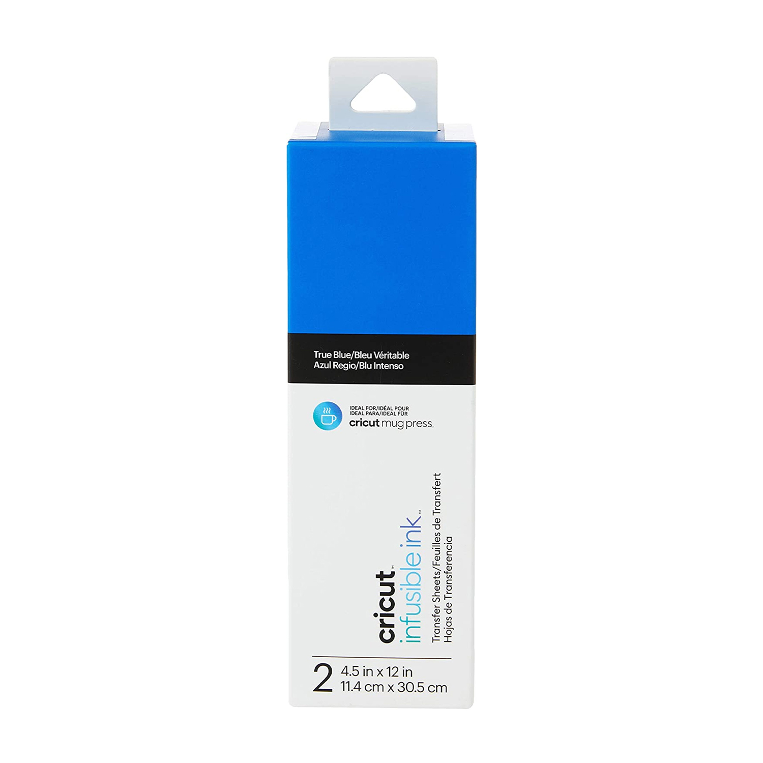 Verpackung für 2er-Pack Cricut Infusible Ink Transfer Sheets in True Blue.