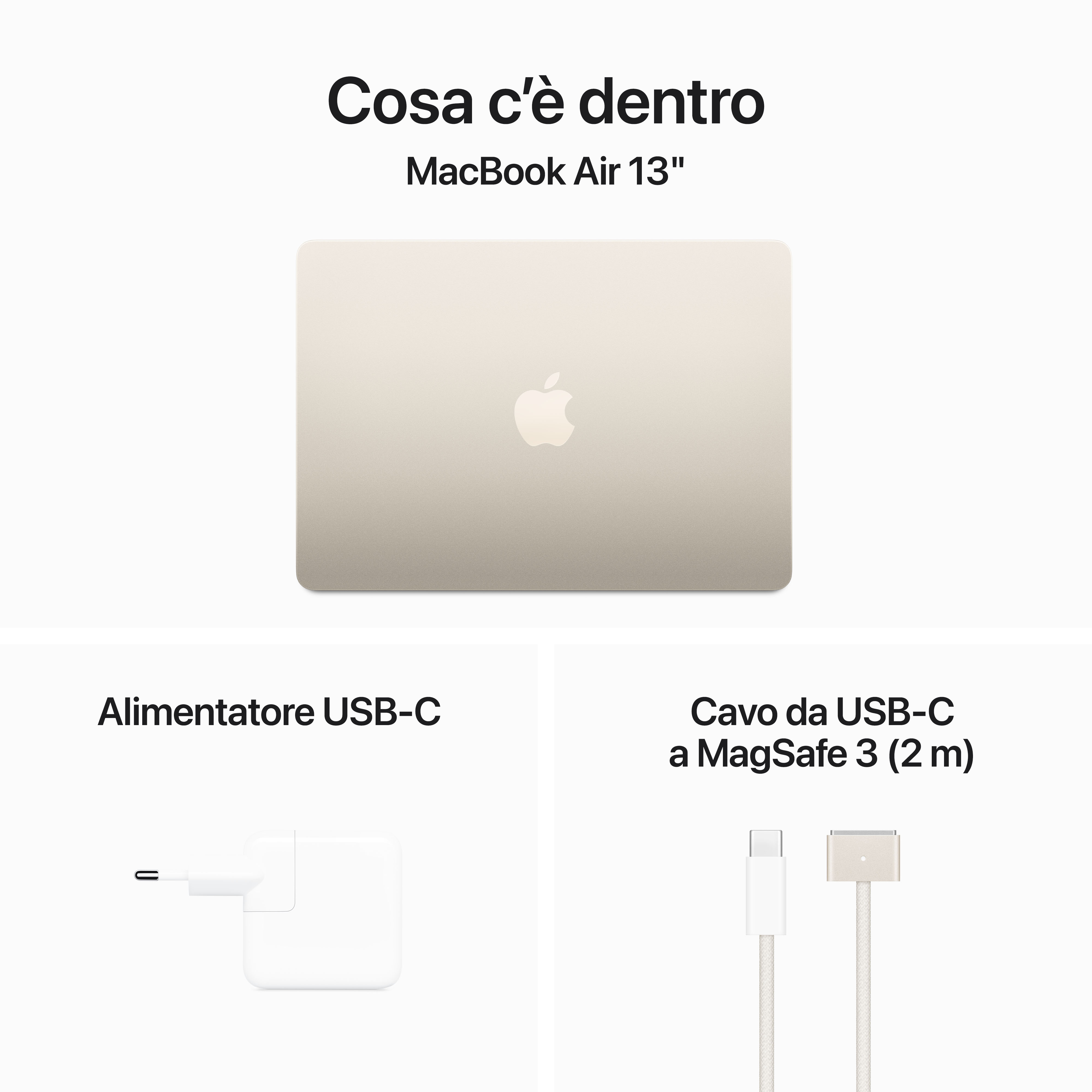 MacBook Air 13 cali, zasilacz USB-C i kabel MagSafe 3.