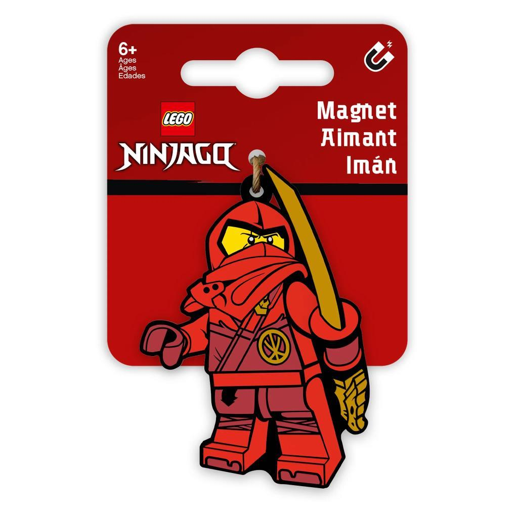 Un magnete rosso Lego Ninjago con una spada.