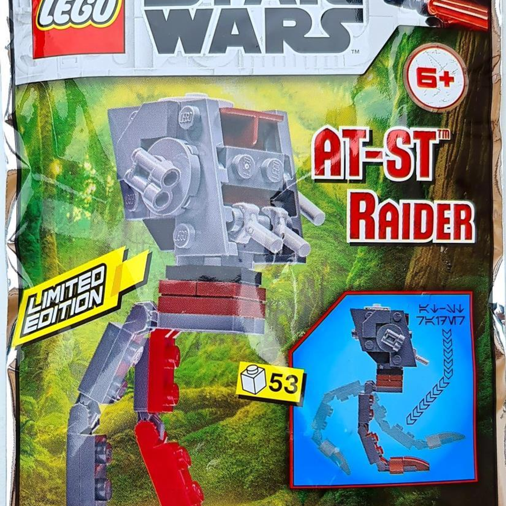 LEGO Star Wars AT-ST Raider seti, 6 yaş üstü. Detaylı silahları ve bacakları olan gri ve kırmızı model.