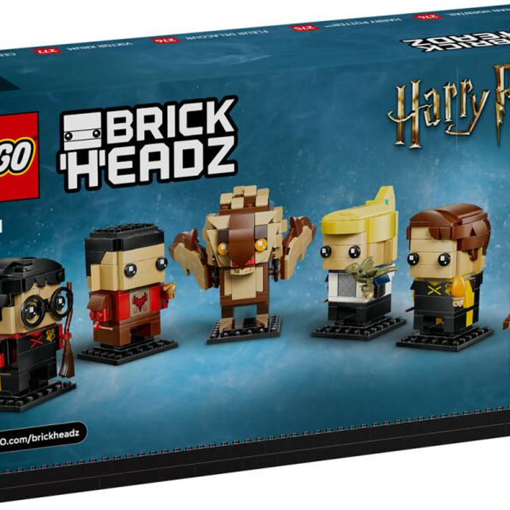 LEGO BrickHeadz Harry Potter figürleri: Harry, yaratık, Luna ve Ron.