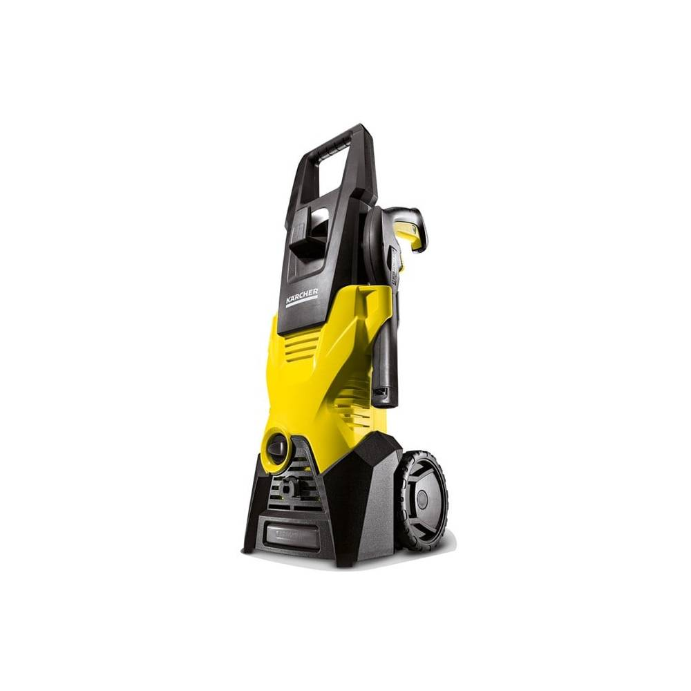 Idropulitrice Karcher gialla e nera con ruote.