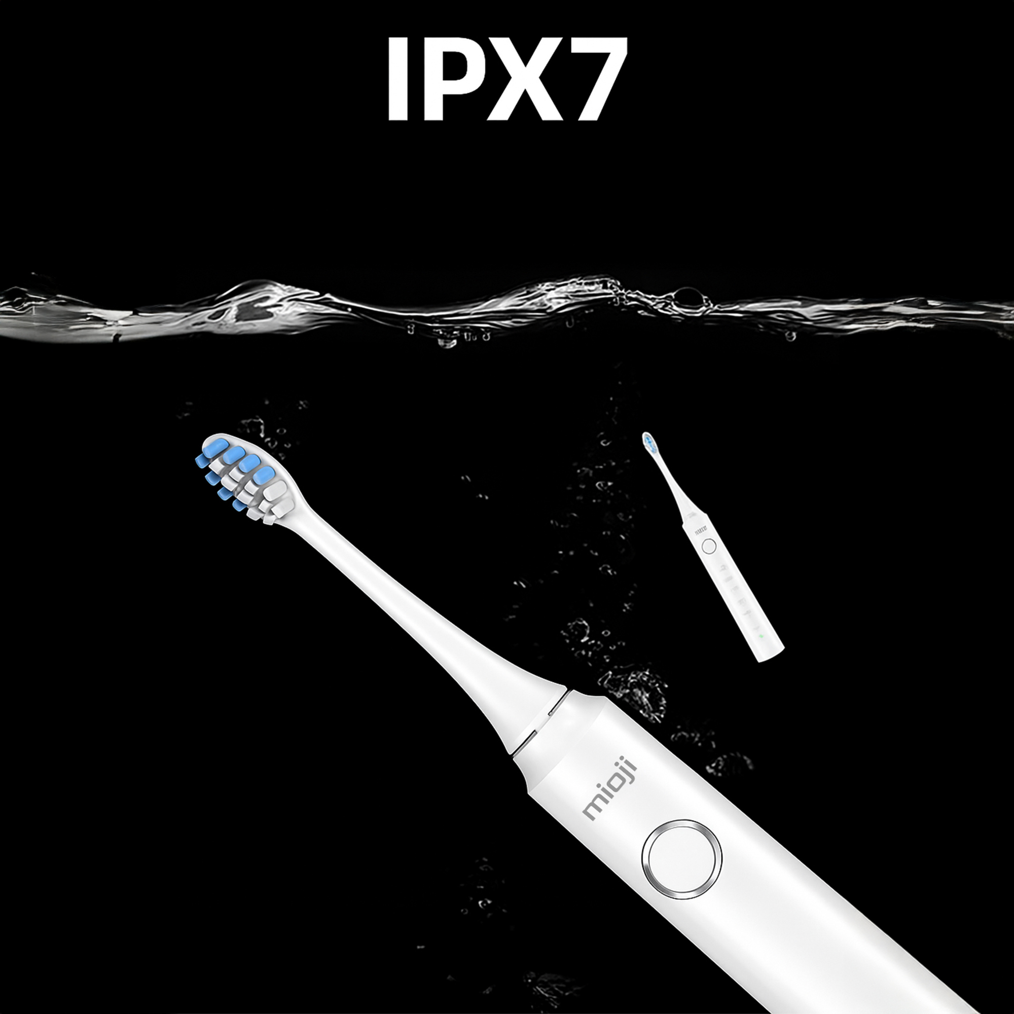 MIOJI Oral B6 Care 4 Fırça Başlık + Şarjlı Su Diş Temizleyici Şarjlı Diş Fırçası Beyaz