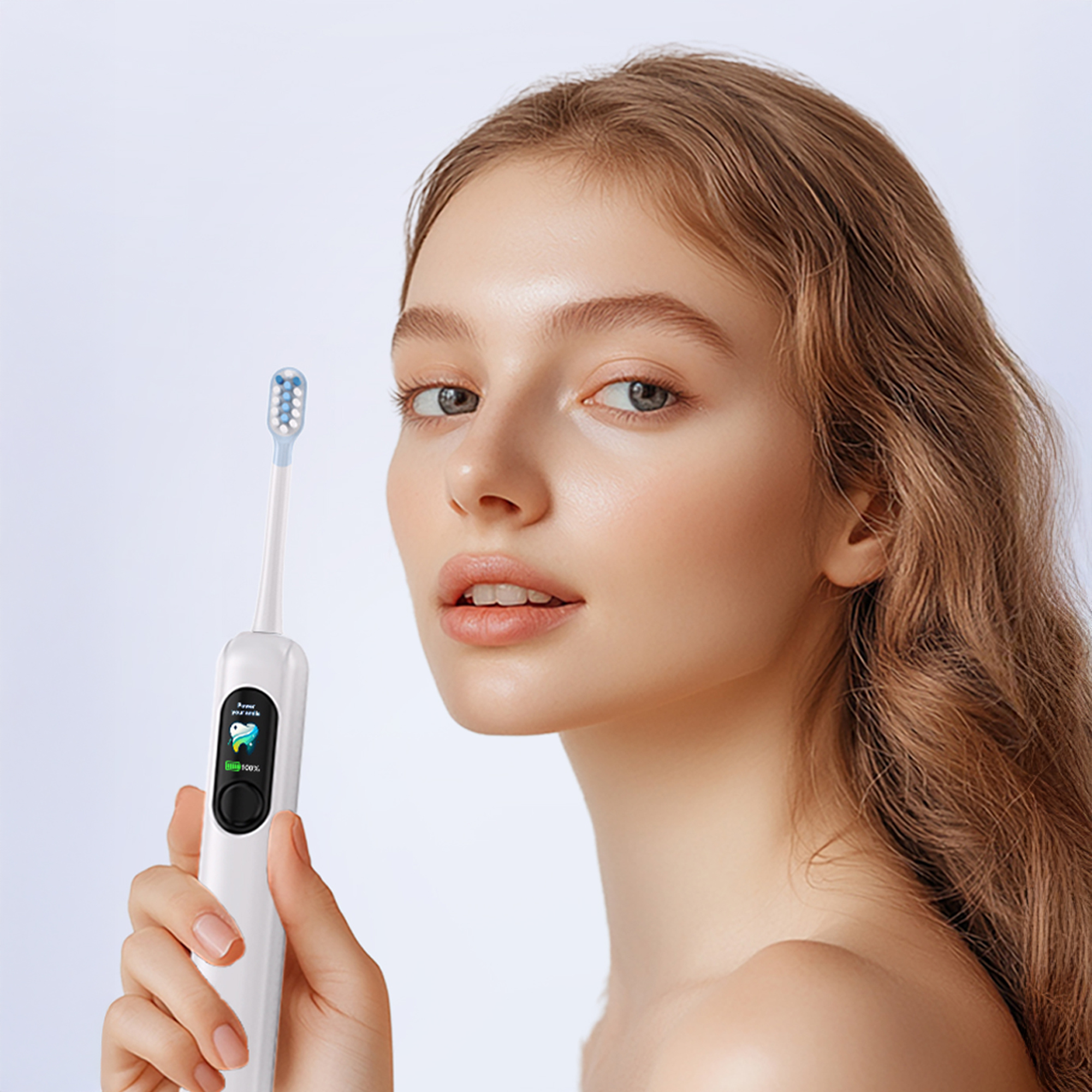 MIOJI Oral B8 Care Toplam 4 Adet Fırça Başlık Şarjlı Diş Fırçası Beyaz