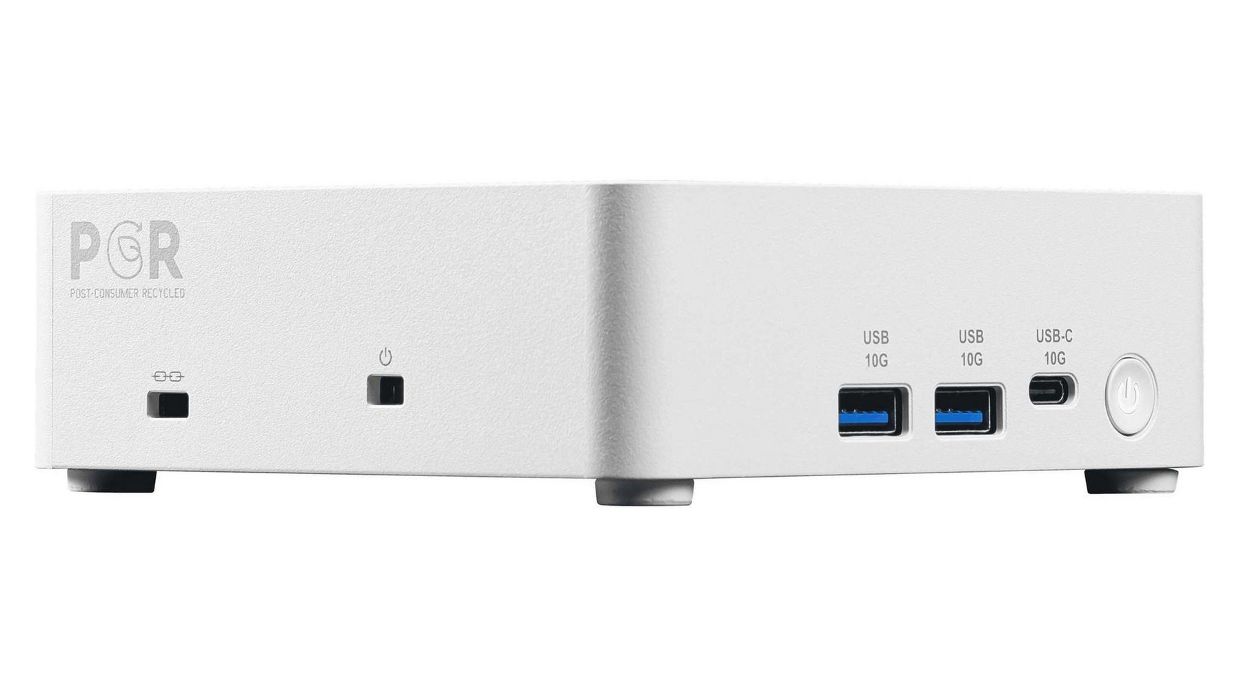 White box with ports: USB 10G, USB 10G, USB-C 10G, power button.