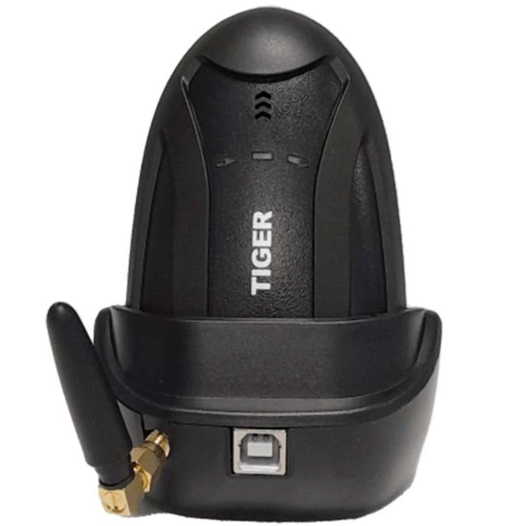 Antenli ve USB portlu siyah TIGER cihazı.