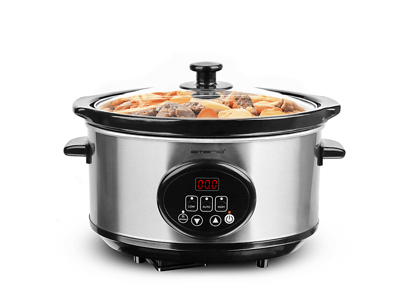 EMERIO SC-129406 Schongarer (240 Watt, Edelstahl, Schwarz)