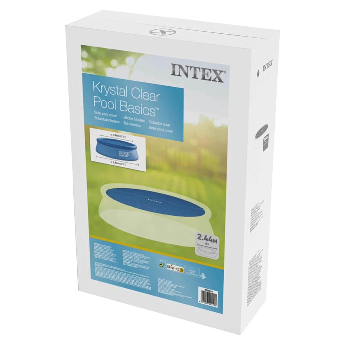 Verpackung für INTEX Krystal Clear Pool Basics Solarabdeckplane, 2,44m.