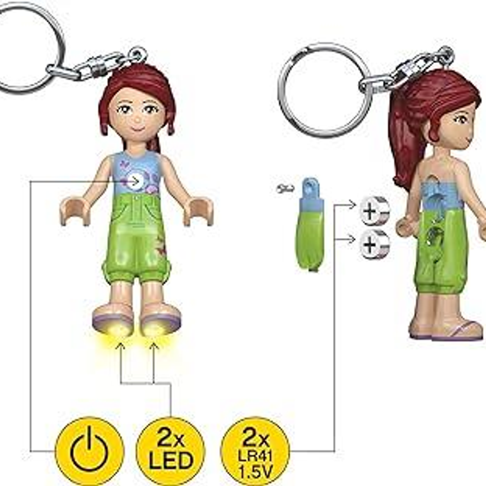 Işıklı ve pilli LEGO figür anahtarlık.