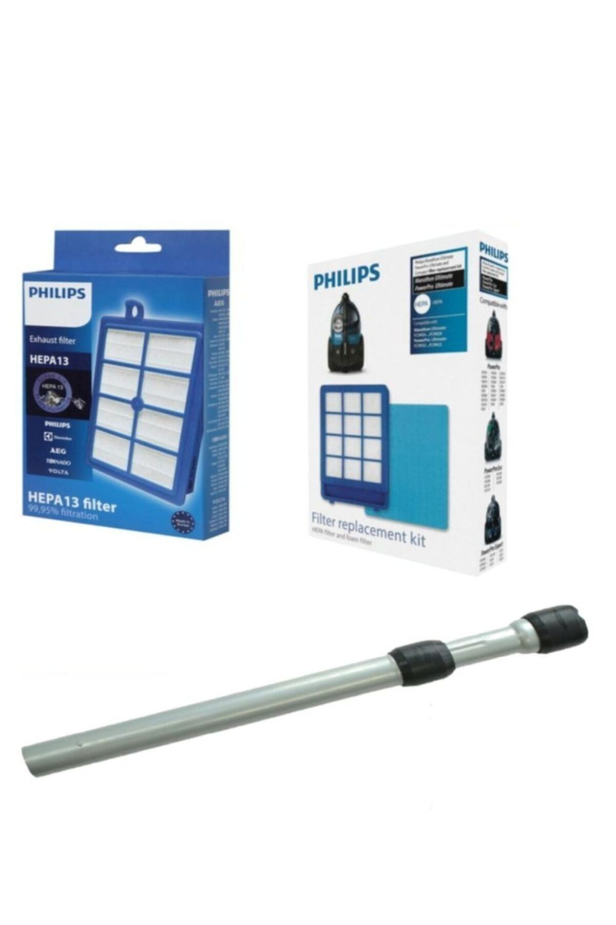 POPULER Philips FC9926/07 Marathon Uyumlu  Çelik Boru+Filtre Seti