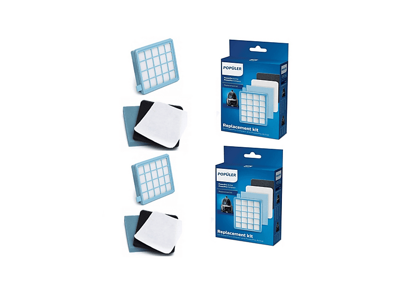 POPULER Philips FC 9531 Powerpro Active Uyumlu  Hepa Filtre Seti 2 Kutu
