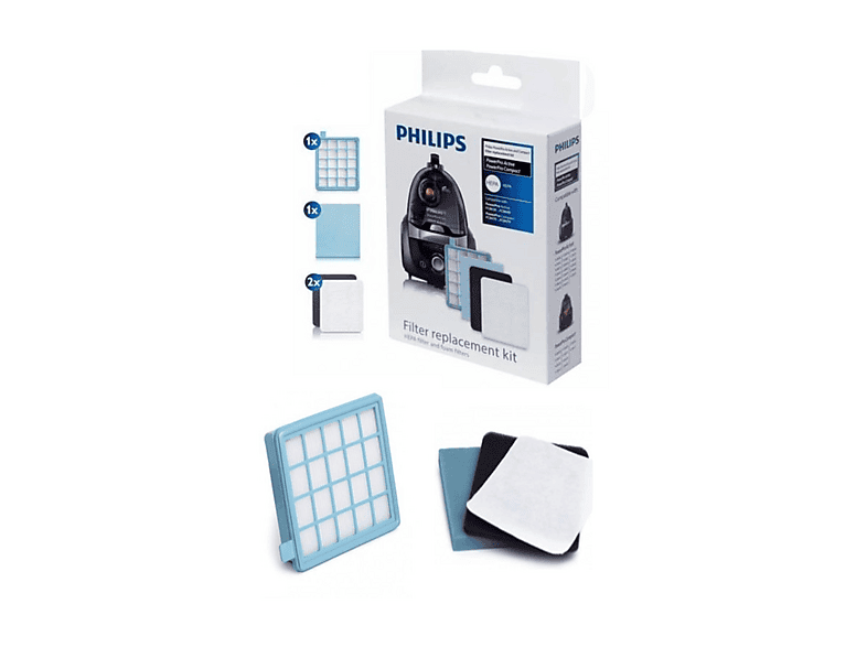 POPULER Philips Powerpro Active FC 8634/01 Uyumlu  Hepa Filtre Seti