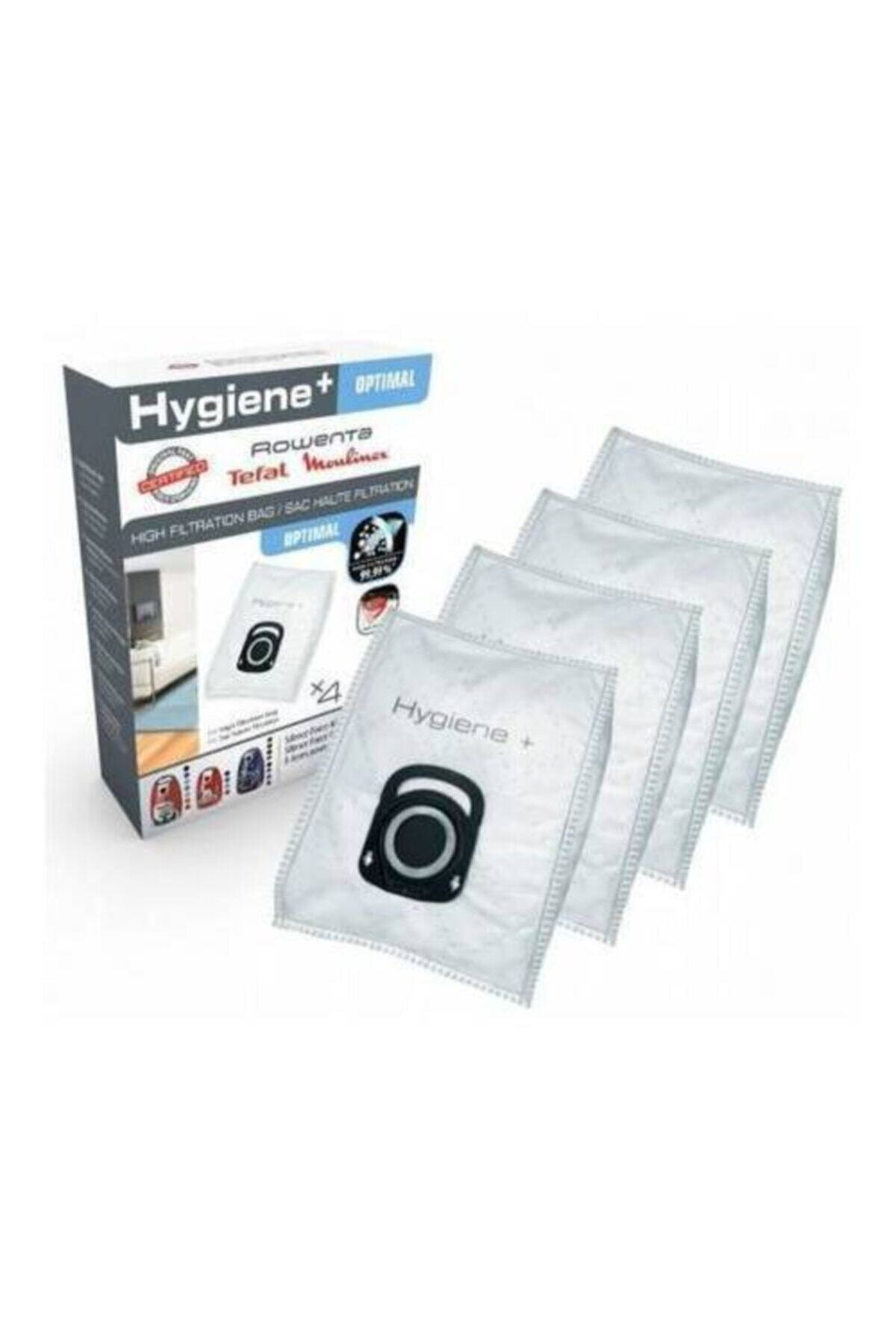 Hygiene+ Optimal filtreli kutu ve dört elektrikli süpürge torbası.