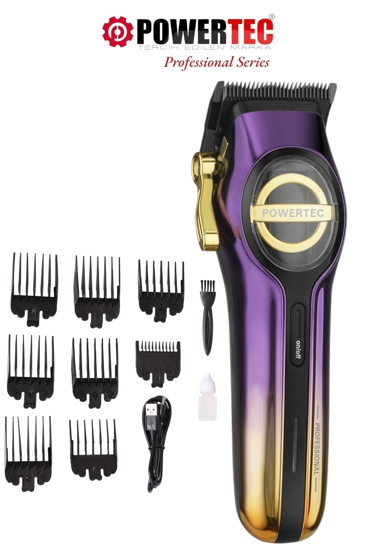 POWERTEC TR-7000 Saç Sakal Tıraş Makinesi Çok renkli