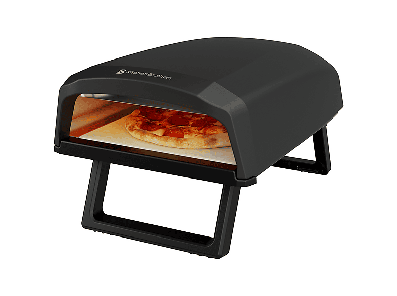 KITCHENBROTHERS KB4209 - Elektrisch - PFAS- & BPA-Vrij - Tafelmodel - Pizzaoven Zwart