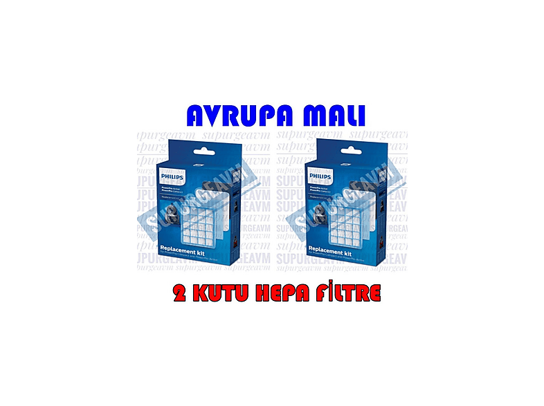 POPULER Philips FC8475/01 Powerpro Compact Uyumlu  Filtre Seti - 2 Kutu