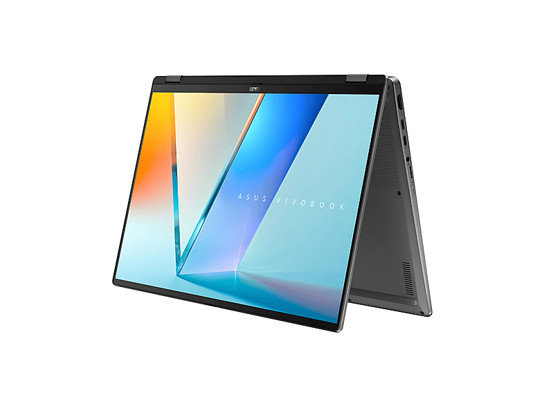 ASUS Vivobook 16 Flip, Notebook, mit 16 Zoll Display Touchscreen, Intel® Core™ Ultra 7, 16 GB RAM, 1 TB SSD, Intel® Arc™ 140V, Matte Gray, Windows 11 Pro
