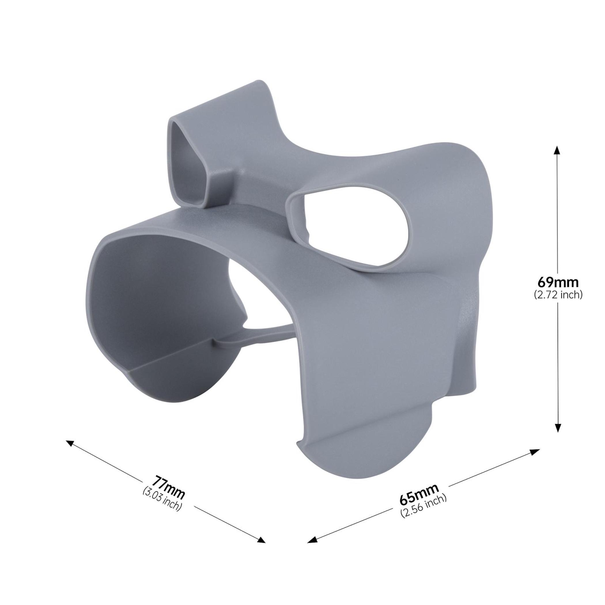 Grauer Propellerschutz mit Maßangaben: 77mm, 65mm, 69mm.