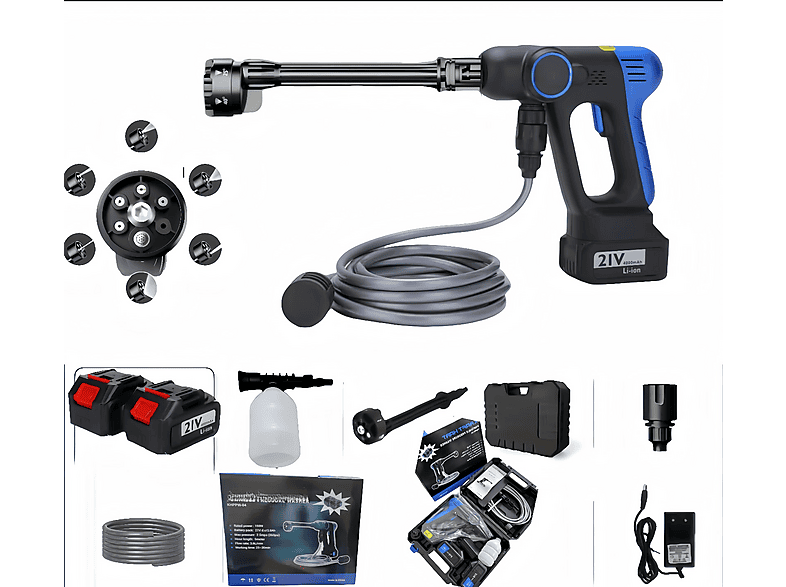 KRAFT HART Çift Akülü Şarjlı Yüksek Basınçlı Oto-Araba-Bahçe