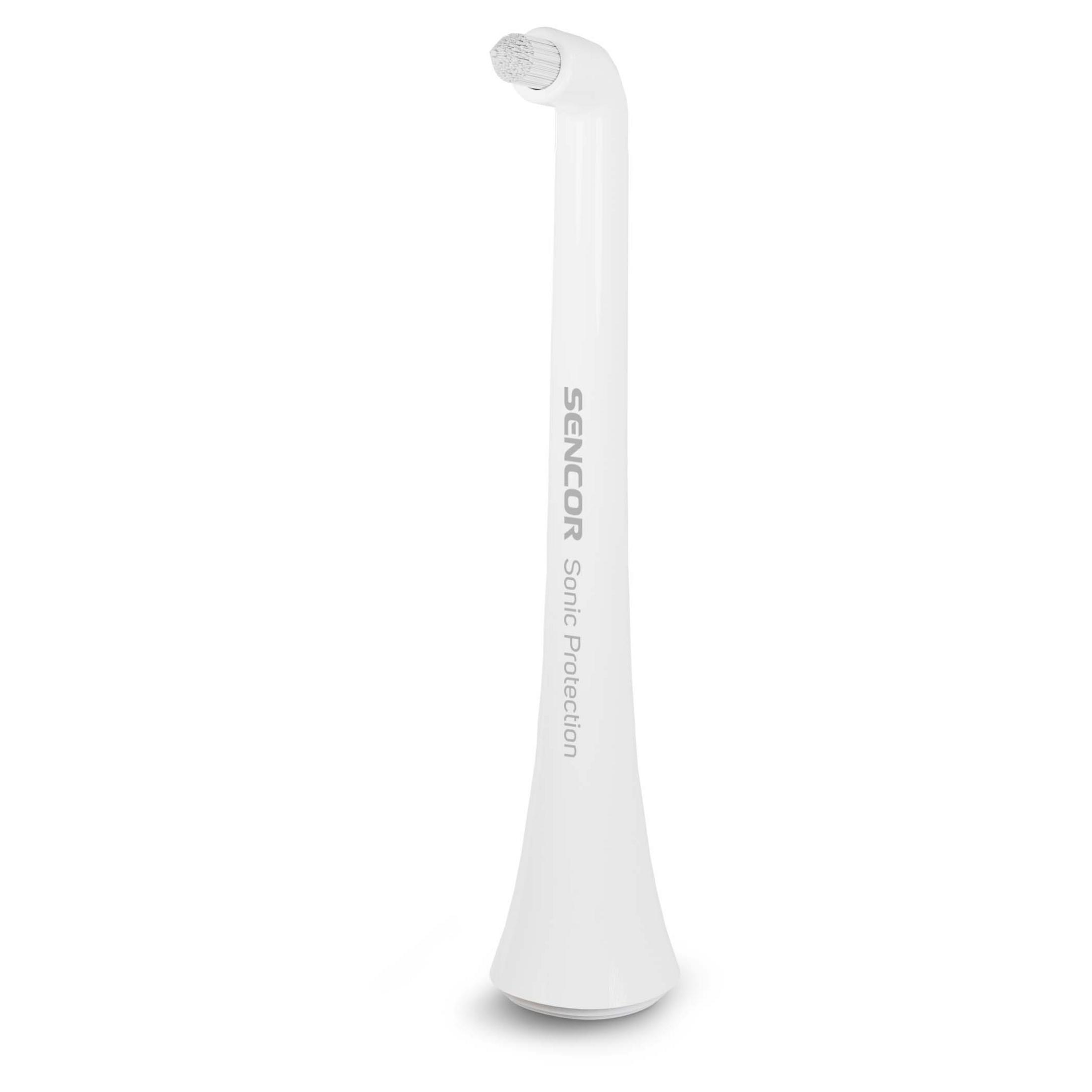 Una testina bianca per spazzolino da denti con testo SENCOR.