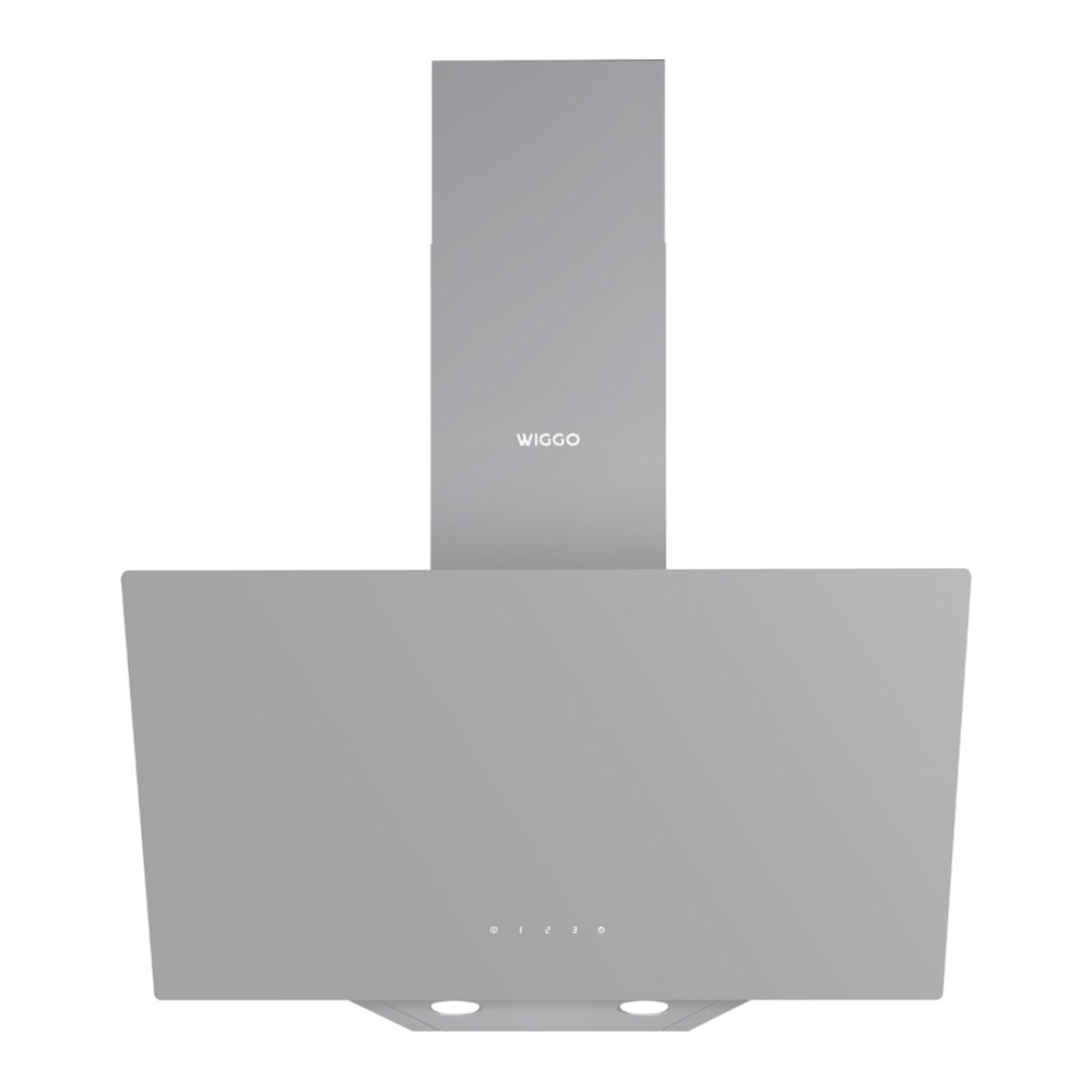 Grey WIGGO range hood with touch controls and lights.