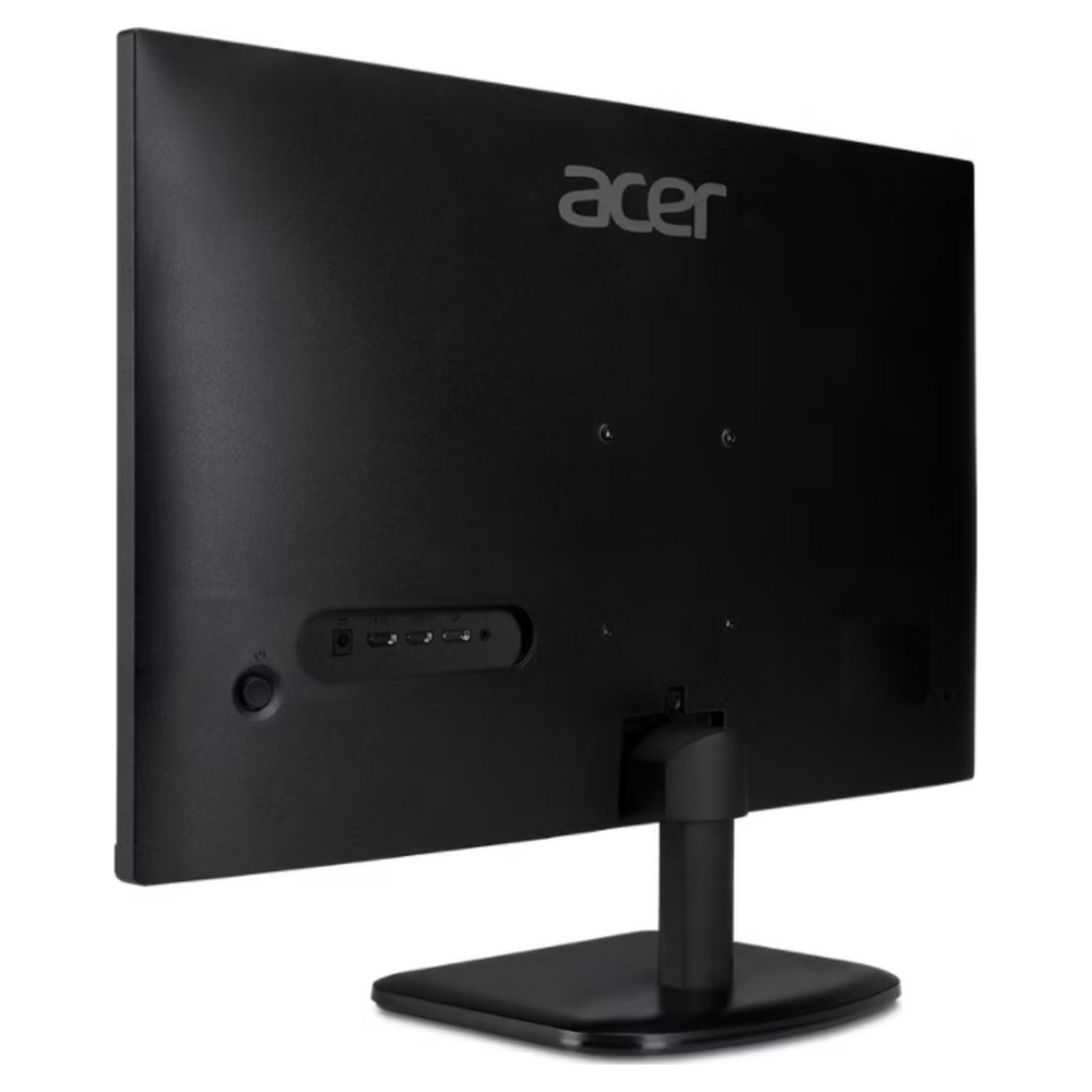 Retro di un monitor Acer nero con porte e logo.