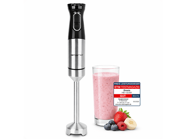 EMERIO HB-132381 Stabmixer Schwarz (1000 Watt)