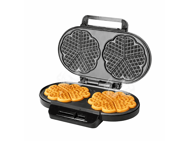EMERIO WM-123356 Waffeleisen Schwarz, Edelstahl