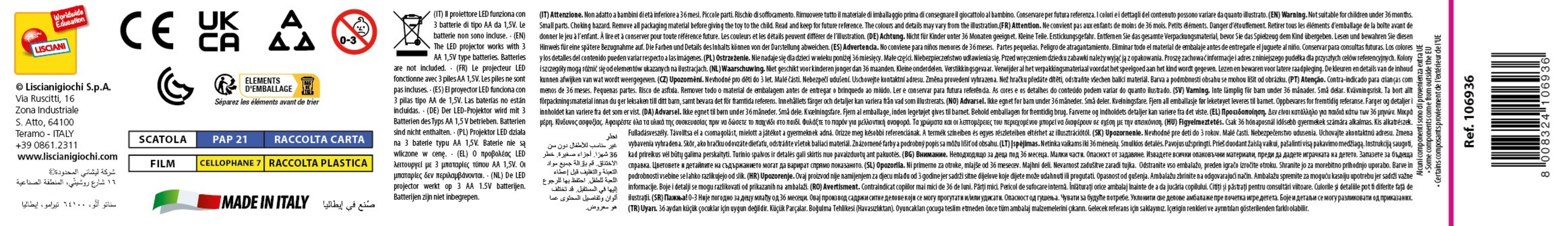 Ostrzeżenie: Nie dla dzieci poniżej 36 miesięcy. Małe części.