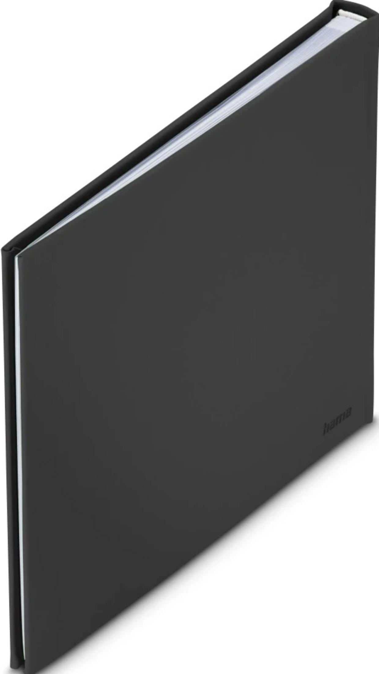 Czarny album na zdjęcia z logo Hama po prawej stronie.