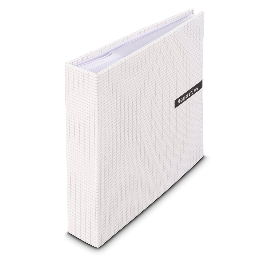 Biały notes w kratkę z napisem "Memories".