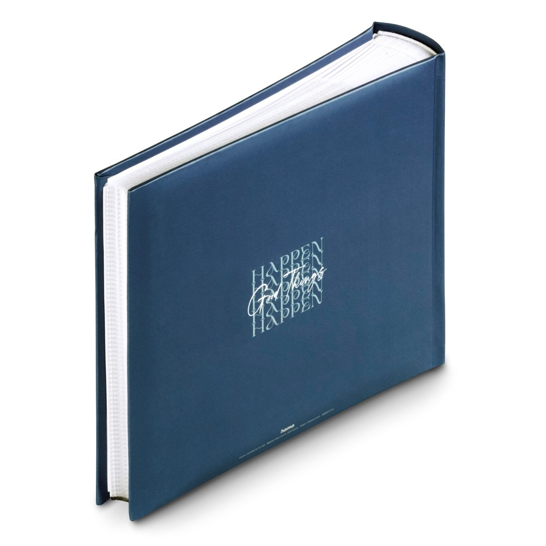 Granatowa okładka albumu na zdjęcia z napisem 