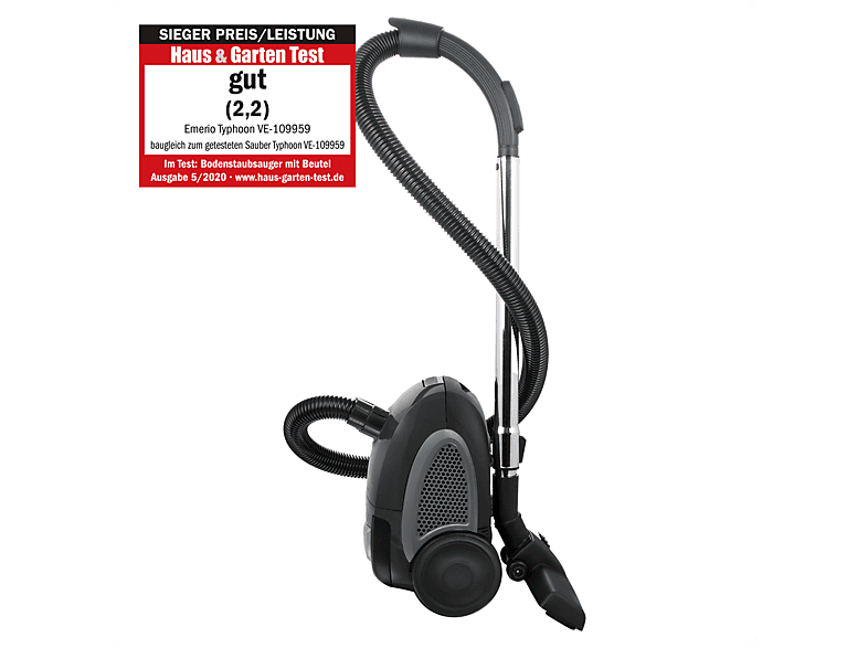 EMERIO VE-109959.14 Staubsauger, maximale Leistung: 700 Watt, Schwarz)